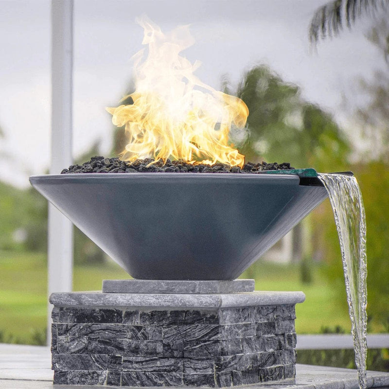 The Outdoor Plus OPT-RFW Cazo Concrete Fire and Water Bowl, 24-Inch - OPT-24RFW