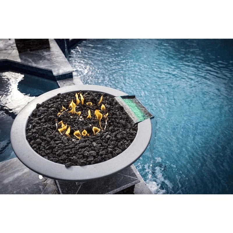 The Outdoor Plus OPT-RFW Cazo Concrete Fire and Water Bowl, 24-Inch - OPT-24RFW