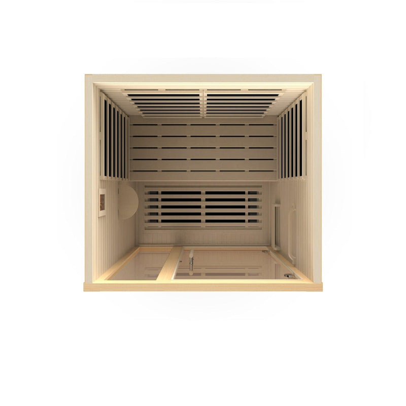 Dynamic Llumeneres 2-person Ultra Low EMF (Under 3MG) FAR Infrared Sauna (Canadian Hemlock) - DYN-6215-02