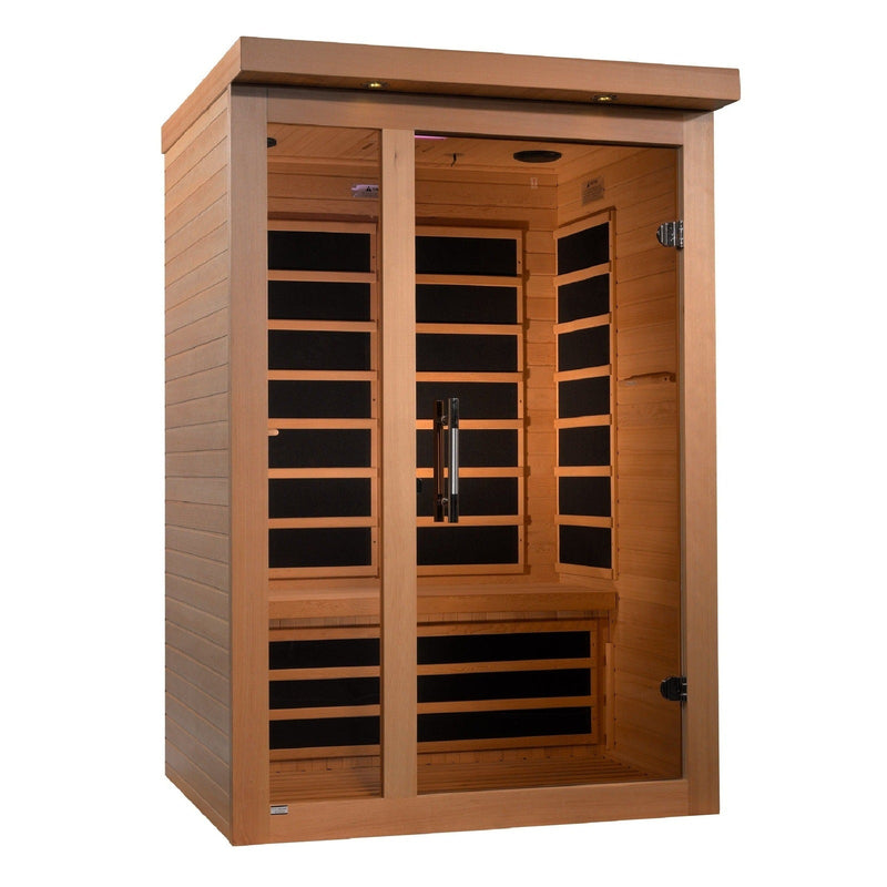 Dynamic Llumeneres 2-person Ultra Low EMF (Under 3MG) FAR Infrared Sauna (Canadian Hemlock) - DYN-6215-02