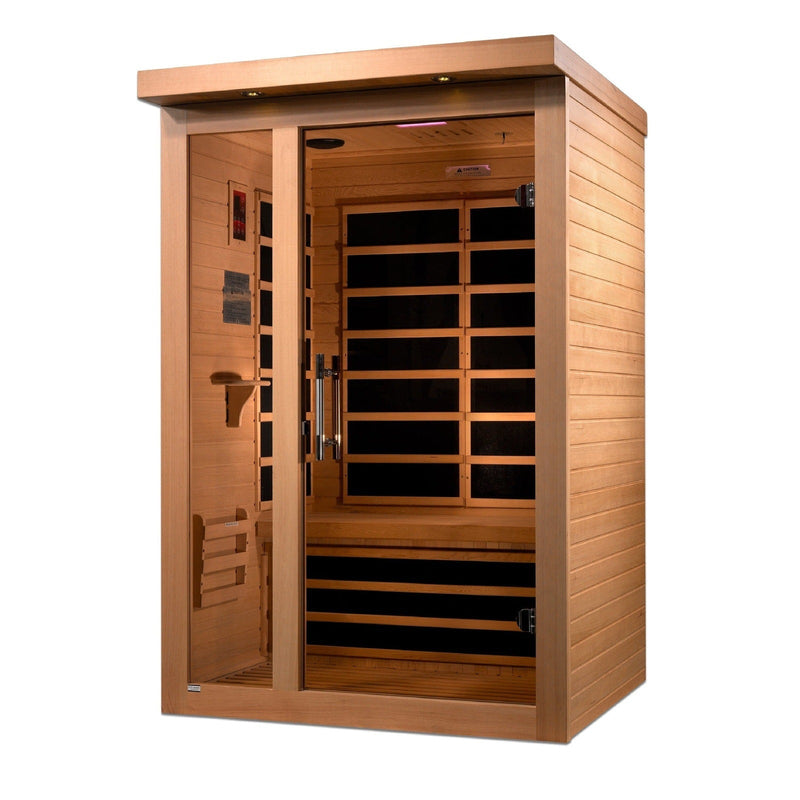 Dynamic Llumeneres 2-person Ultra Low EMF (Under 3MG) FAR Infrared Sauna (Canadian Hemlock) - DYN-6215-02