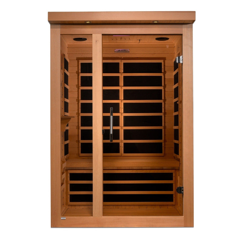 Dynamic Llumeneres 2-person Ultra Low EMF (Under 3MG) FAR Infrared Sauna (Canadian Hemlock) - DYN-6215-02