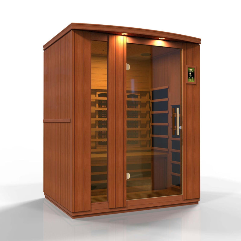 Dynamic Lugano 3-Person Full Spectrum Near Zero EMF (Under 2MG) Infrared Sauna