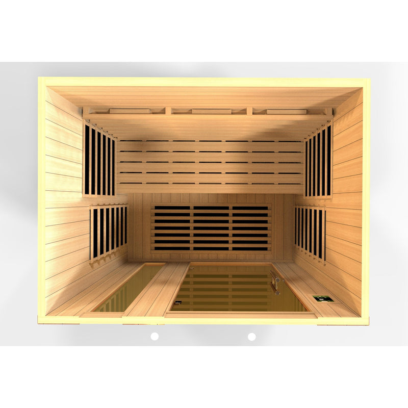 Dynamic Lugano 3-Person Full Spectrum Near Zero EMF (Under 2MG) Infrared Sauna