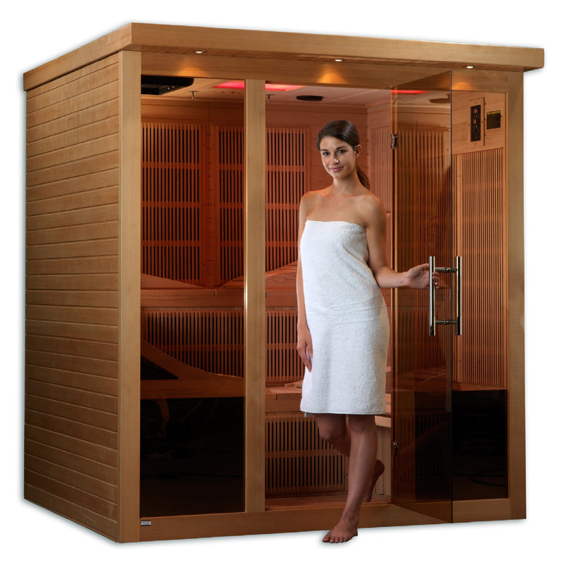 Golden Designs Monaco 6-person PureTech™ Near Zero EMF (Under 2MG) FAR Infrared Sauna