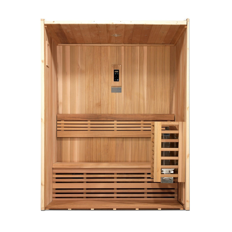 Golden Designs Sundsvall Edition 2 Person Traditional Steam Sauna - Canadian Red Cedar