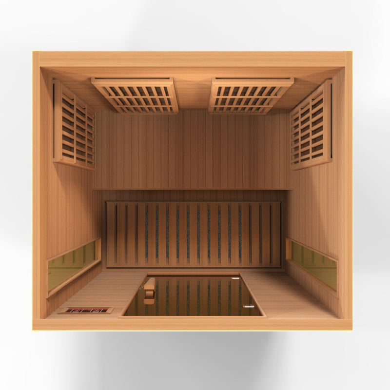 Maxxus 2-Person Low EMF (Under 8MG) FAR Infrared Sauna (Canadian Red Cedar) - MX-K206-01 CED