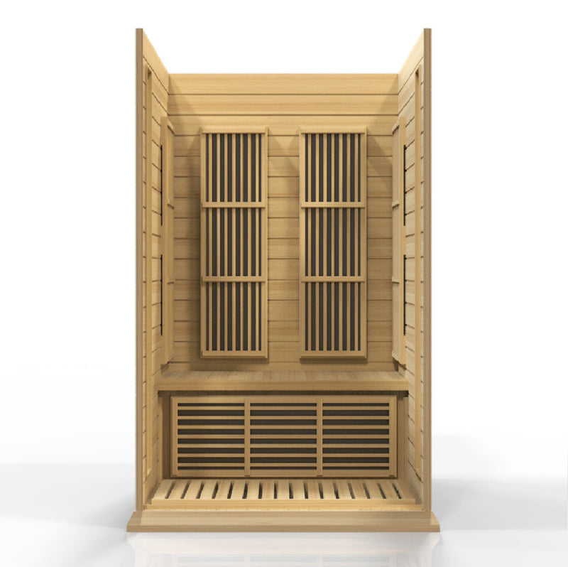 Maxxus 2-Person Near Zero EMF (Under 2MG) FAR Infrared Sauna (Canadian Hemlock) - MX-K206-01-ZF