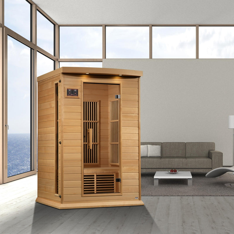 Maxxus 2-Person Near Zero EMF (Under 2MG) FAR Infrared Sauna (Canadian Hemlock) - MX-K206-01-ZF