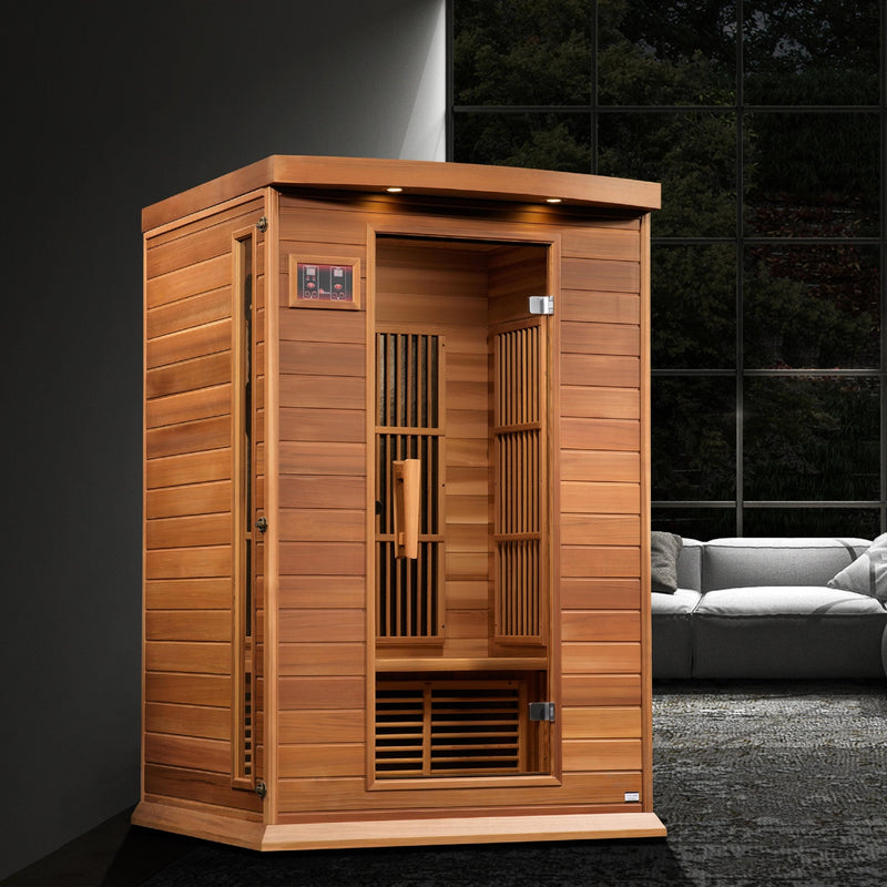 Maxxus 2-Person Near Zero EMF (Under 2MG) FAR Infrared Sauna (Canadian Red Cedar) - MX-M206-01-FS CED