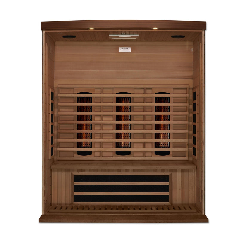 Maxxus 3-Person Full Spectrum Near Zero EMF (Under 2MG) Infrared Sauna (Red Cedar) - MX-M306-01-FS CED