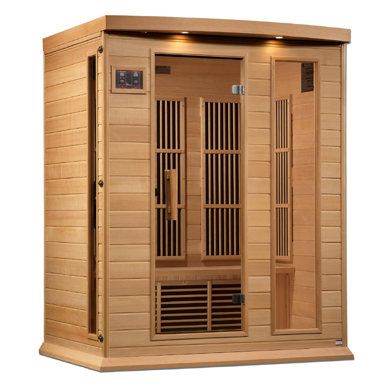 Maxxus 3-Person Low EMF (Under 8MG) FAR Infrared Sauna (Canadian Hemlock) - MX-K306-01