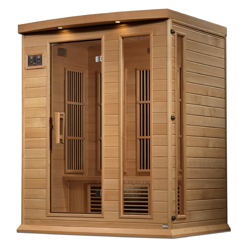 Maxxus 3-Person Low EMF (Under 8MG) FAR Infrared Sauna (Canadian Hemlock) - MX-K306-01