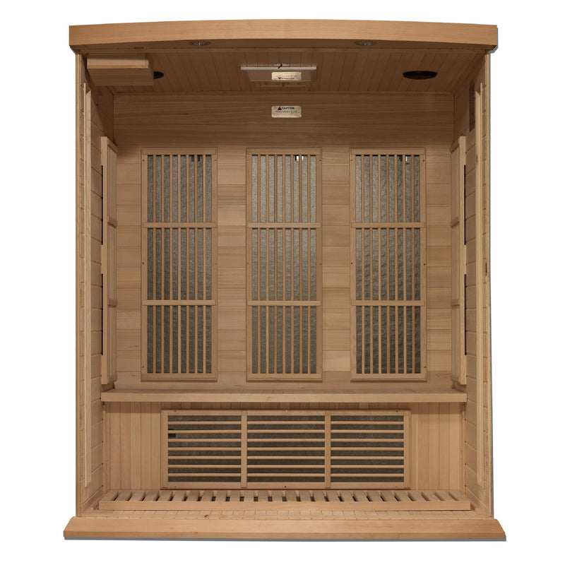 Maxxus 3-Person Low EMF (Under 8MG) FAR Infrared Sauna (Canadian Hemlock) - MX-K306-01