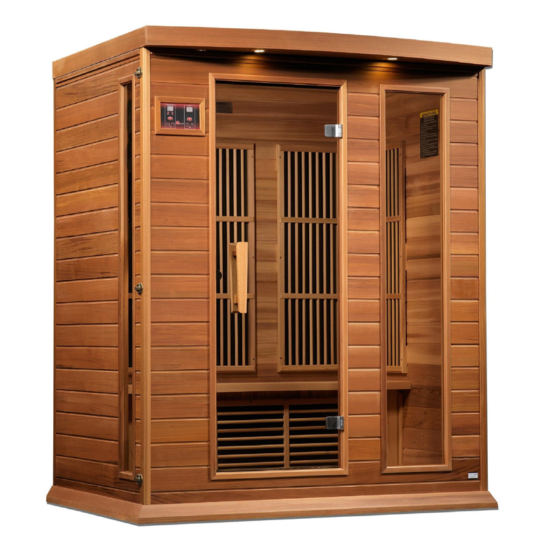 Maxxus 3-Person Near Zero EMF (Under 2MG) FAR Infrared Sauna (Canadian Red Cedar) - MX-K306-01-ZF CED