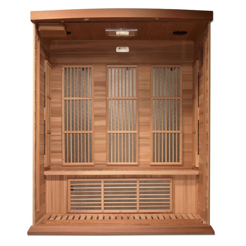 Maxxus 3-Person Near Zero EMF (Under 2MG) FAR Infrared Sauna (Canadian Red Cedar) - MX-K306-01-ZF CED