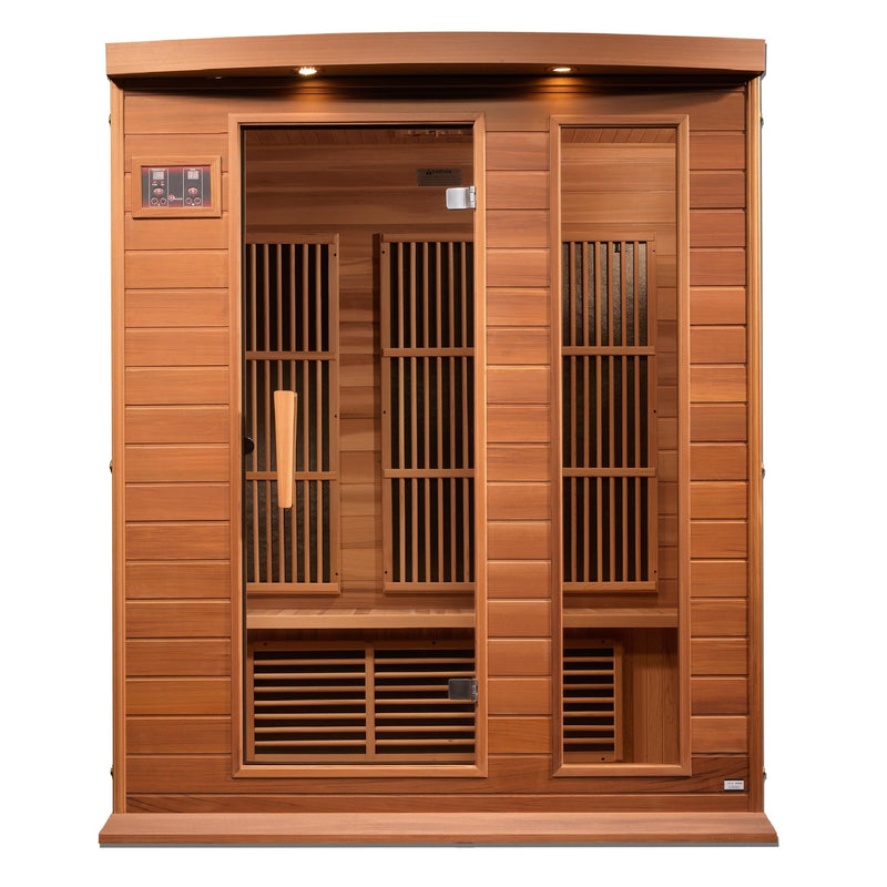 Maxxus 3-Person Near Zero EMF (Under 2MG) FAR Infrared Sauna (Canadian Red Cedar) - MX-K306-01-ZF CED