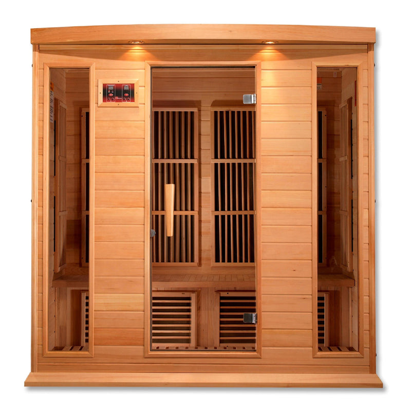 Maxxus 4-Person Low EMF (Under 8MG) FAR Infrared Sauna (Canadian Hemlock) - MX-K406-01