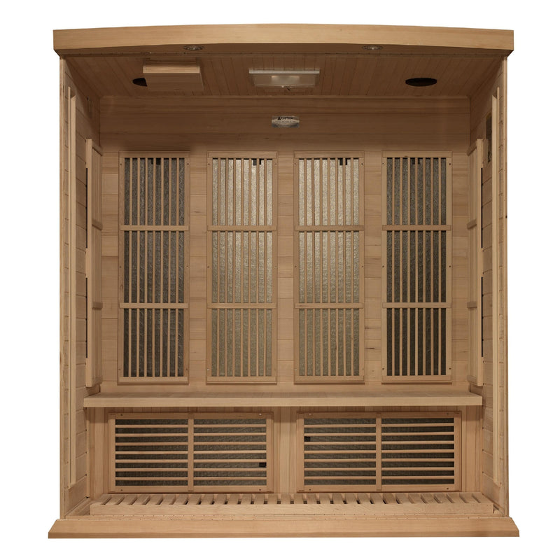 Maxxus 4-Person Low EMF (Under 8MG) FAR Infrared Sauna (Canadian Hemlock) - MX-K406-01