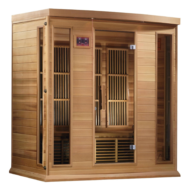 Maxxus 4-Person Low EMF (Under 8MG) FAR Infrared Sauna (Canadian Red Cedar) - MX-K406-01 CED