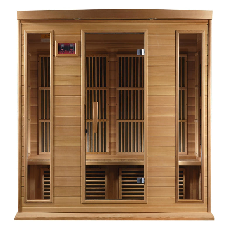 Maxxus 4-Person Low EMF (Under 8MG) FAR Infrared Sauna (Canadian Red Cedar) - MX-K406-01 CED