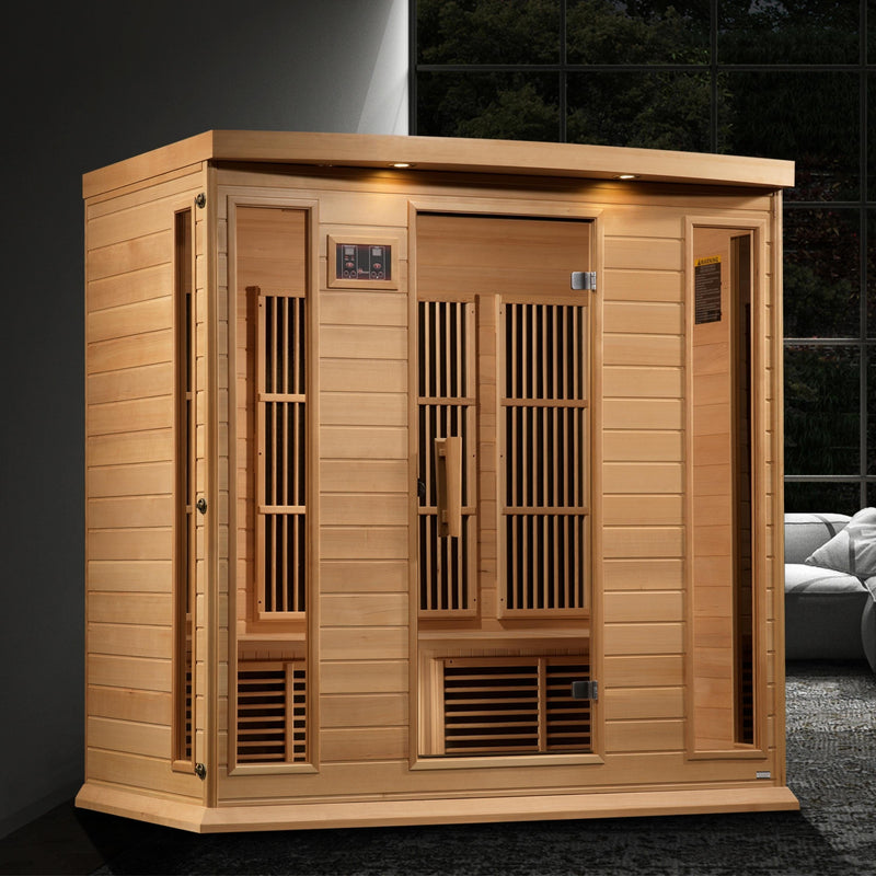 Maxxus 4-Person Near Zero EMF (Under 2MG) FAR Infrared Sauna (Canadian Hemlock) - MX-K406-01-ZF