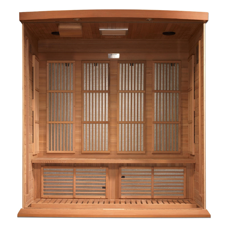 Maxxus 4-Person Near Zero EMF (Under 2MG) FAR Infrared Sauna (Canadian Red Cedar) - MX-K406-01-ZF CED