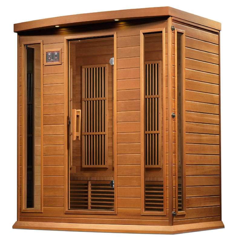 Maxxus 4-Person Near Zero EMF (Under 2MG) FAR Infrared Sauna (Canadian Red Cedar) - MX-K406-01-ZF CED