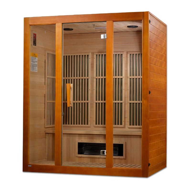 Maxxus Alpine 3-Person Low EMF (Under 8MG) FAR Infrared Sauna (Canadian Hemlock) -MX-J306-02S