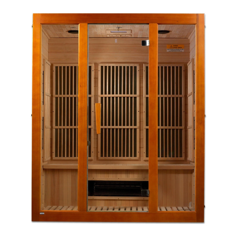 Maxxus Alpine 3-Person Low EMF (Under 8MG) FAR Infrared Sauna (Canadian Hemlock) -MX-J306-02S