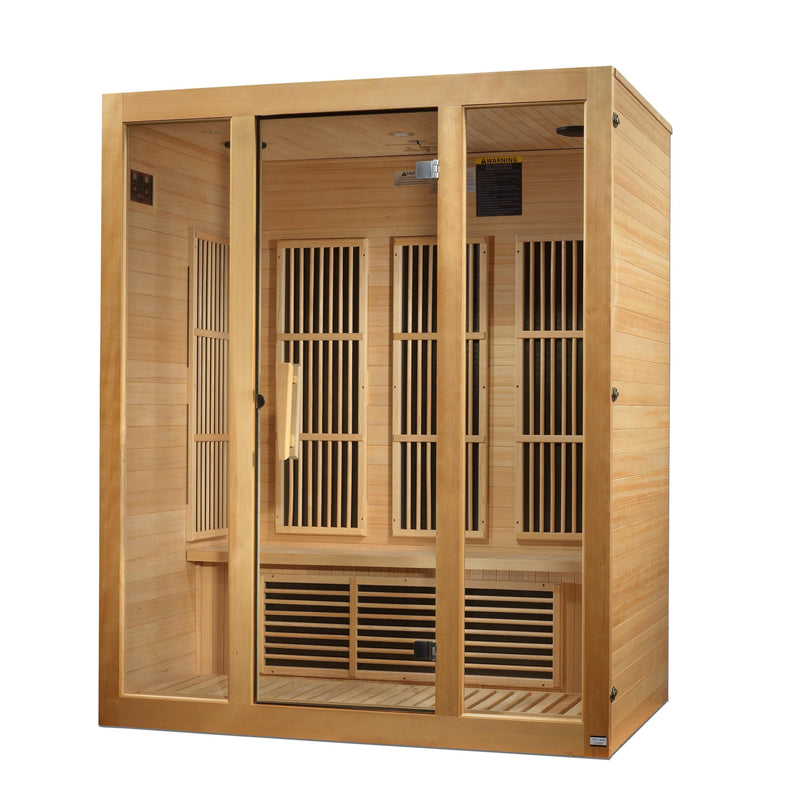 Maxxus Bellevue 3-Person Low EMF (Under 8MG) FAR Infrared Sauna (Canadian Hemlock) - MX-J306-01