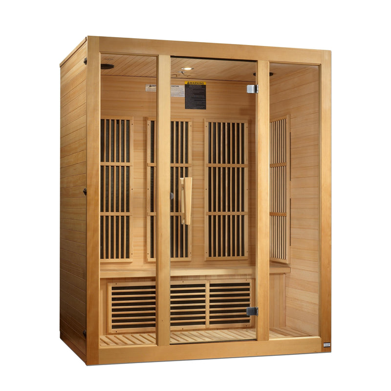 Maxxus Bellevue 3-Person Low EMF (Under 8MG) FAR Infrared Sauna (Canadian Hemlock) - MX-J306-01