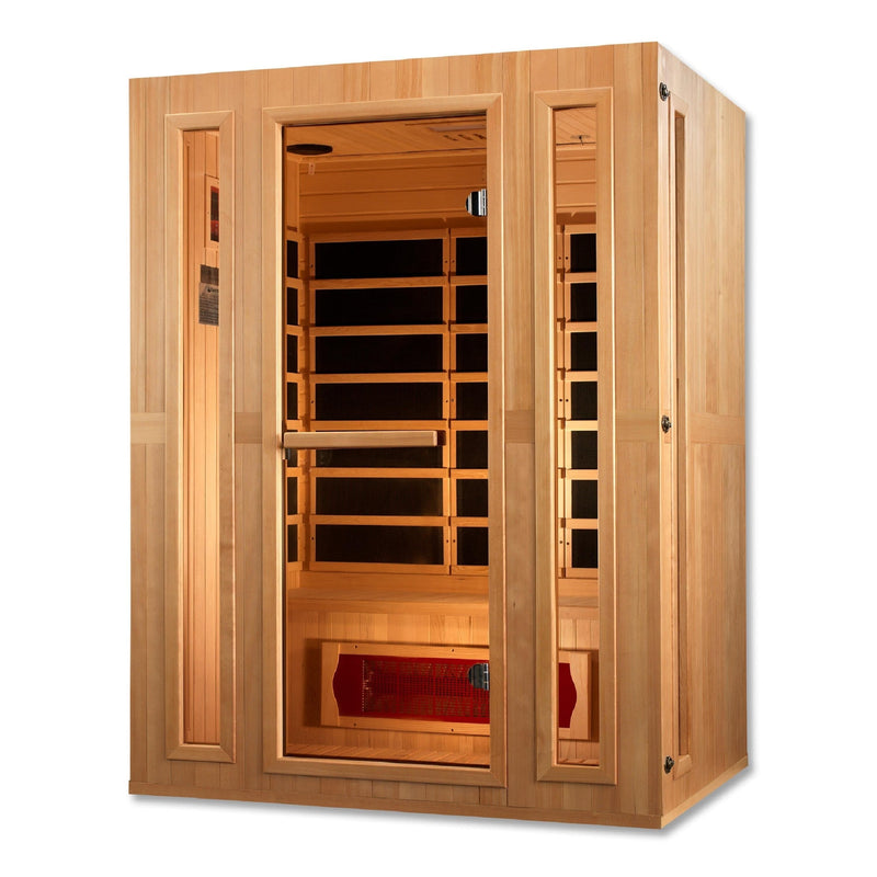 Maxxus Trinity 3-Person Low EMF (Under 8MG) FAR Infrared Sauna (Canadian Hemlock) - MX-LS3-01