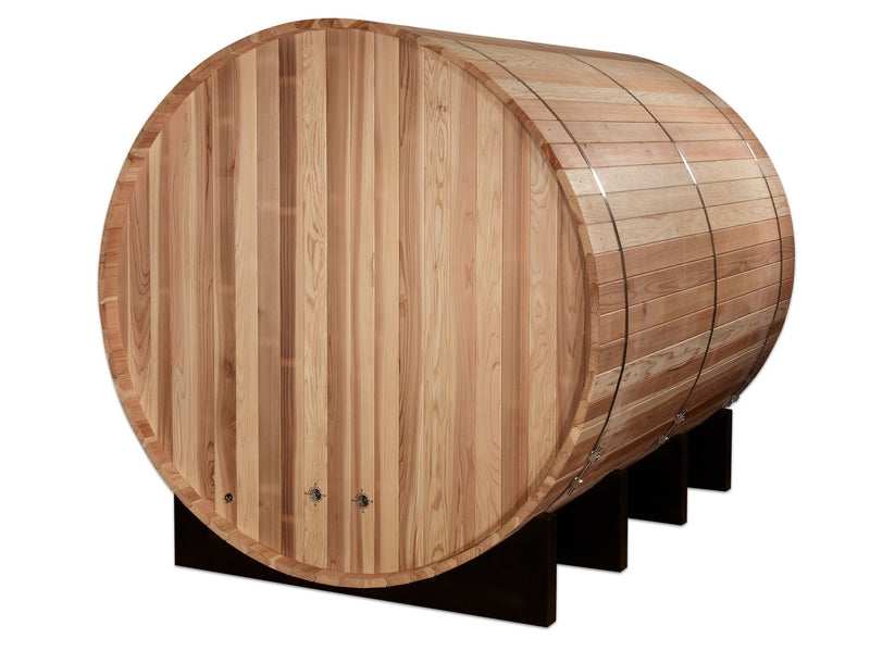 Golden Designs "Klosters" 6 Person Barrel Traditional Sauna - Pacific Cedar -  GDI-B006-01