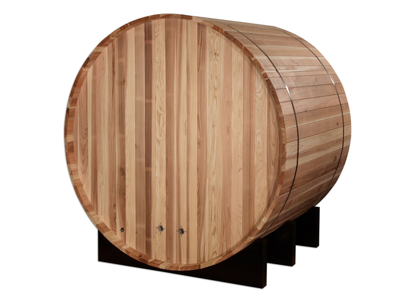 Golden Designs "St. Moritz" 2 Person Barrel Traditional Sauna - Pacific Cedar - GDI-B002-01