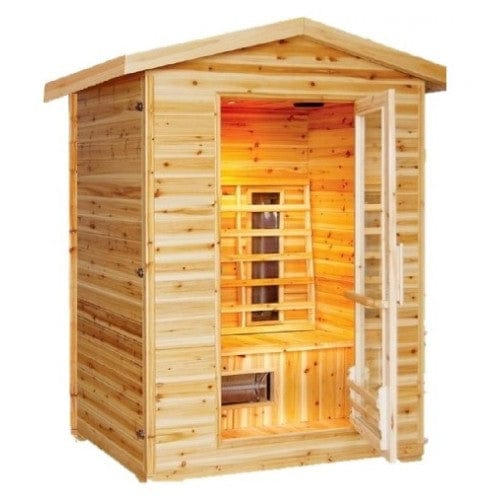 SunRay Burlington Outdoor 2 Person Far Infrared Sauna with Ceramic Heater - HL200D