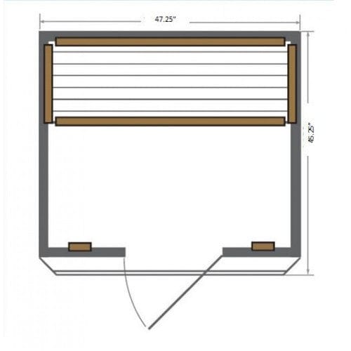 SunRay Sierra 2 Person Far Infrared Sauna with Carbon Heater - HL200K