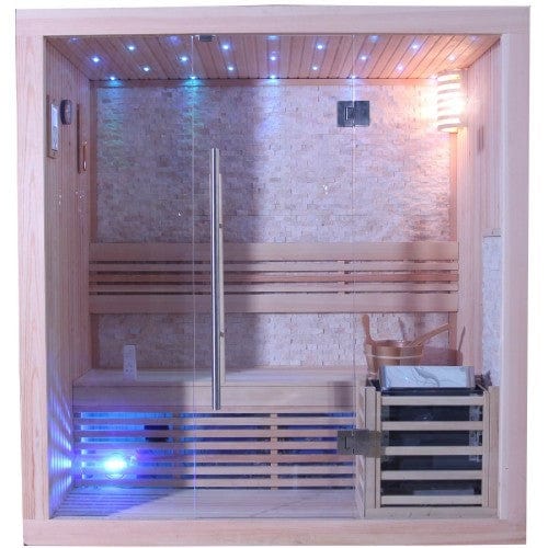 SunRay Westlake Indoor 3 Person Traditional Steam Sauna - 300LX